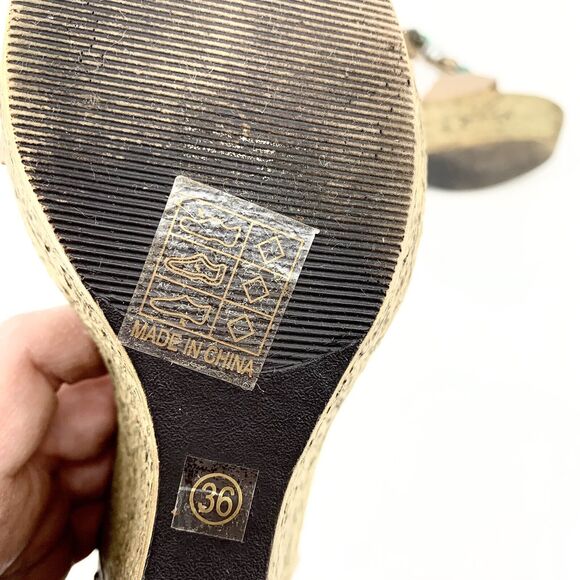 Patrizia By Spring Step Pegasus Tan Sandals 36 (5.5-6 US) Women RetroGlam 70s - Picture 14 of 16